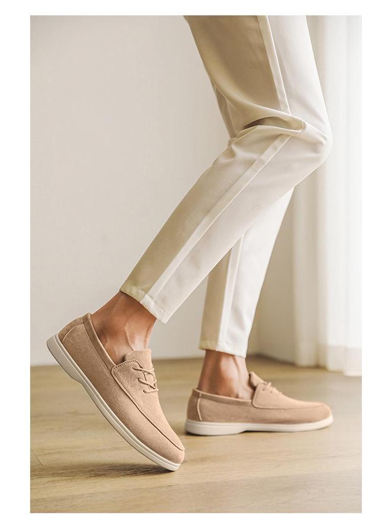 Herr Sommar Casual Slip-On Loafers - Koreansk Mode, Andningsbara, Trendiga, Mångsidiga (B-7)