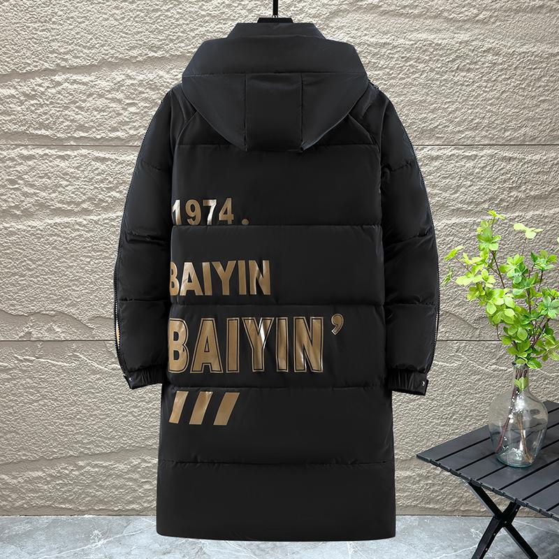 Übergröße 4XL-10XL Mode lange Parkas für Herren im Winter Übergröße Oberbekleidung mit Kapuze lässig locker dick warm Wintermantel