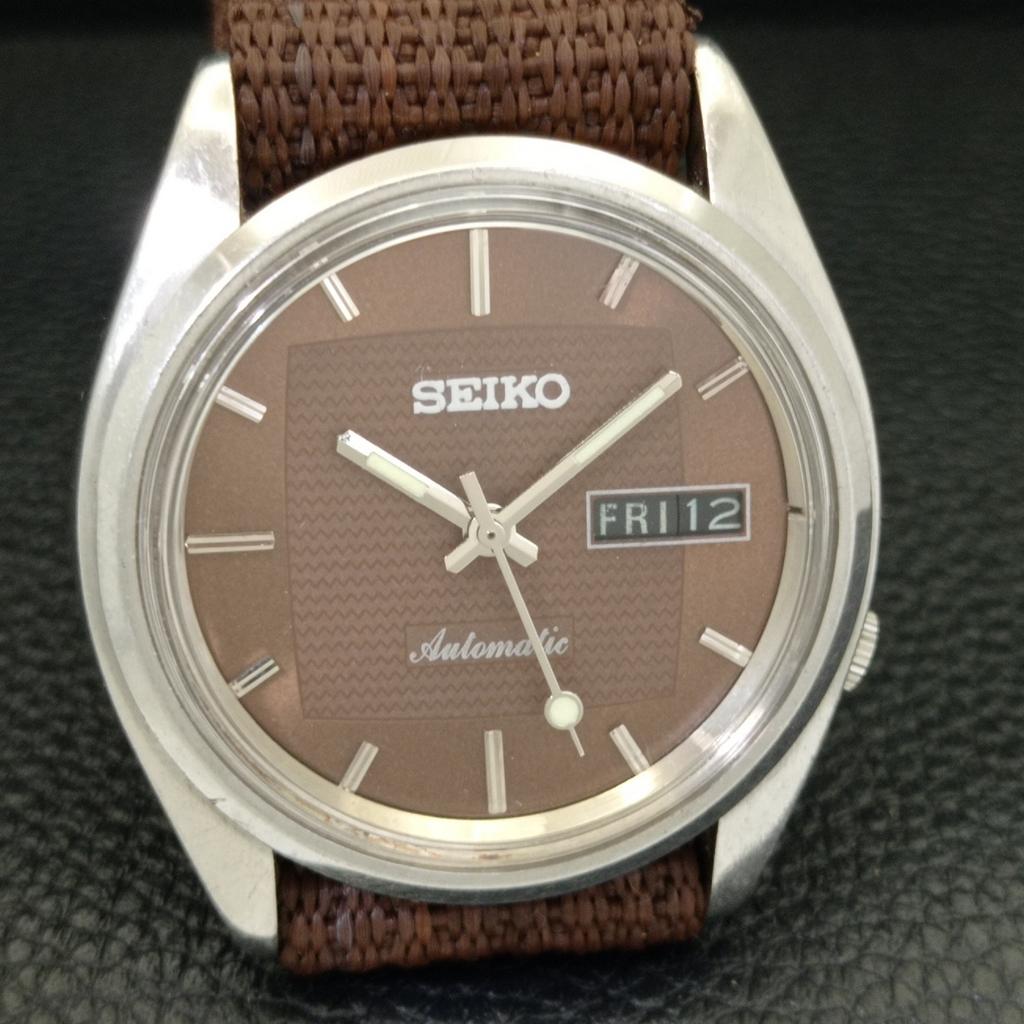 Seiko AUTOMATIC JAPAN 7S26A MENS VINTAGE BROWN COLOR DIAL WATCH A701390-5 R206a-a701390