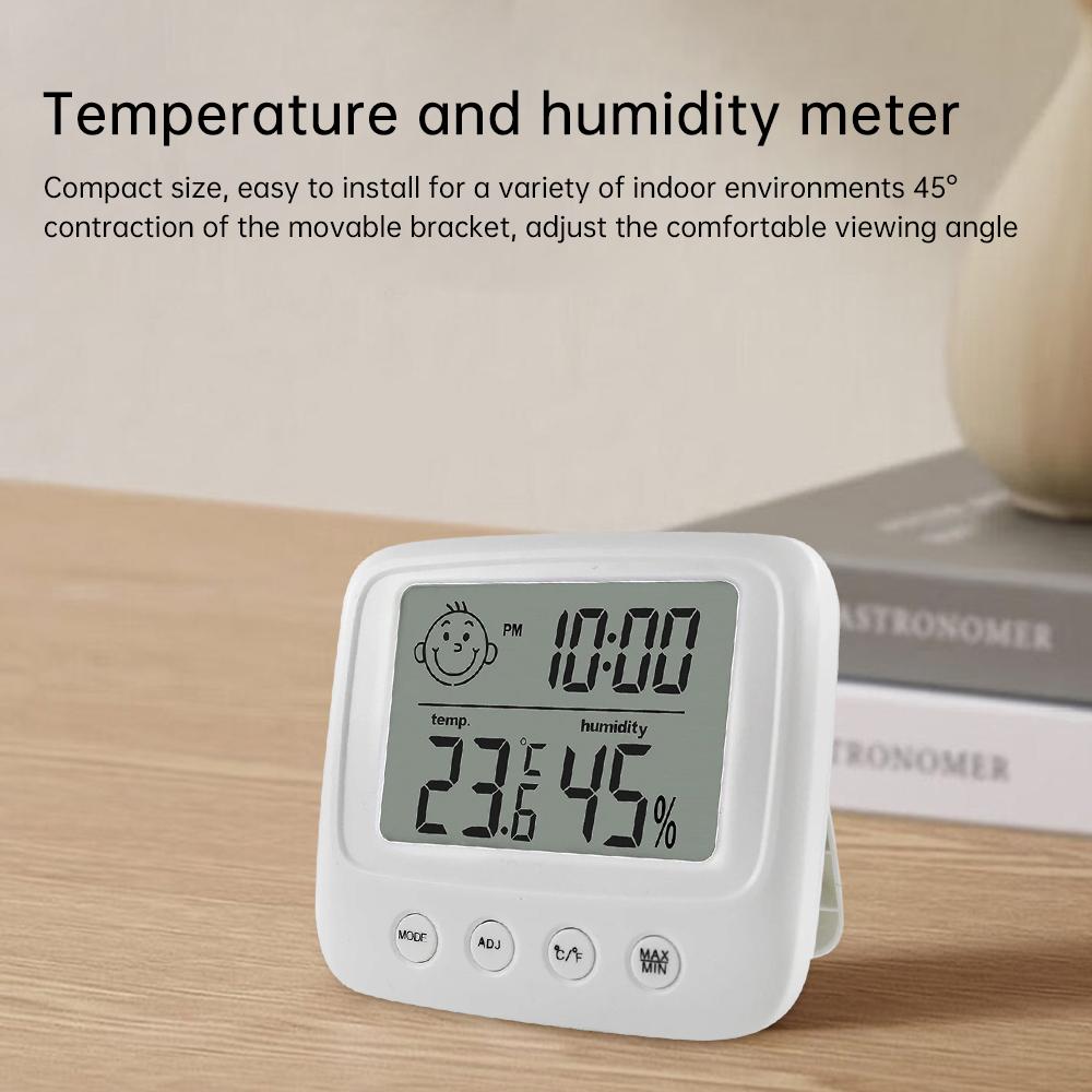 Thermohygrometer Ultra-dun Eenvoudig Smart Home Elektronische Digitale Thermometer Hygrometer Temperatuur- en Vochtigheidsmeter