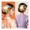 FASELE Japanese Hair Accessories, Artificial Flower Hairpins, U-Pins with Chrysanthemums, Bows, Mizuhiki, and Crafts. Hair Clips for Kimono, Formal