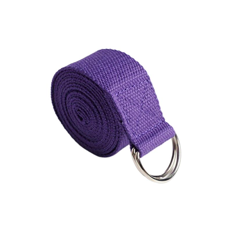 cm Yoga Stretching Belt Cotton Fitness Yoga Belt Adjustable Woven Elastic D-Ring Buckle Fitness Stretching Belt Pilates Rope
