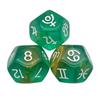 3Pcs/set Astrological Dices 12 Sided Polyhedral Astrology Tarot Divination Dices Set