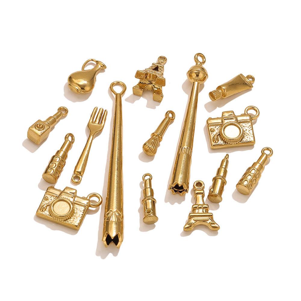 Yori 5 Stück Edelstahl 18K Gold Plated Anhänger DIY Schmuckzubehör Verwendet für DIY Herstellung von Armband Halskette