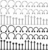 Versatile Piercing Jewelry Set: Nose Rings, Lip Studs, Tongue Rings