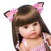 55cm NPK Bebe Doll Reborn Toddler Girl Pink Princess Baty Toy Very Soft Full Body Silicone Girl Doll