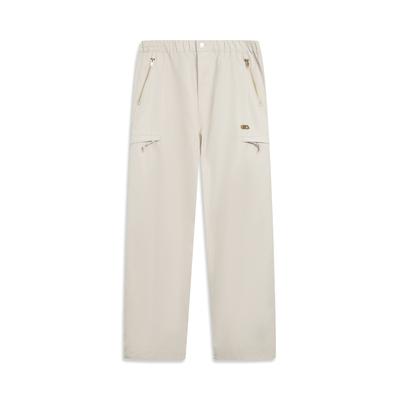 Li Ning X Forbidden City Collaboration China Culture Series Straight Leg Casual Loose Logo Sports Pants Men Pants Mica-Gray AYKV837-1