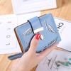Yogodlns Women Short Standard Leather Wallet Hollow Out Leaves Decor Female Day Clutch Card Holder Money Purse Bags