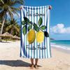 1pc Summer Vibes Beach Towel Bundle: Cute Capybara, Coastal Scenes, Retro & Fresh Print Beach Towels