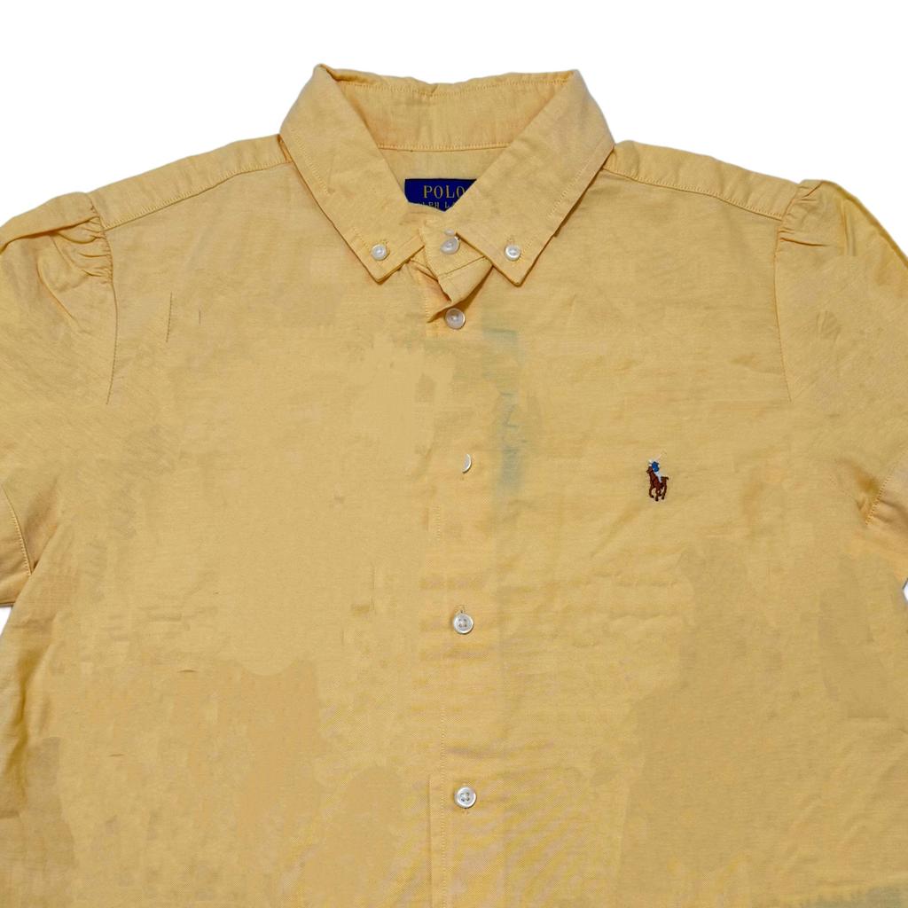 Polo Ralph Lauren Embroidered Pony Logo Cotton Oxford Short Sleeve Shirt Women shirts 211843548-003
