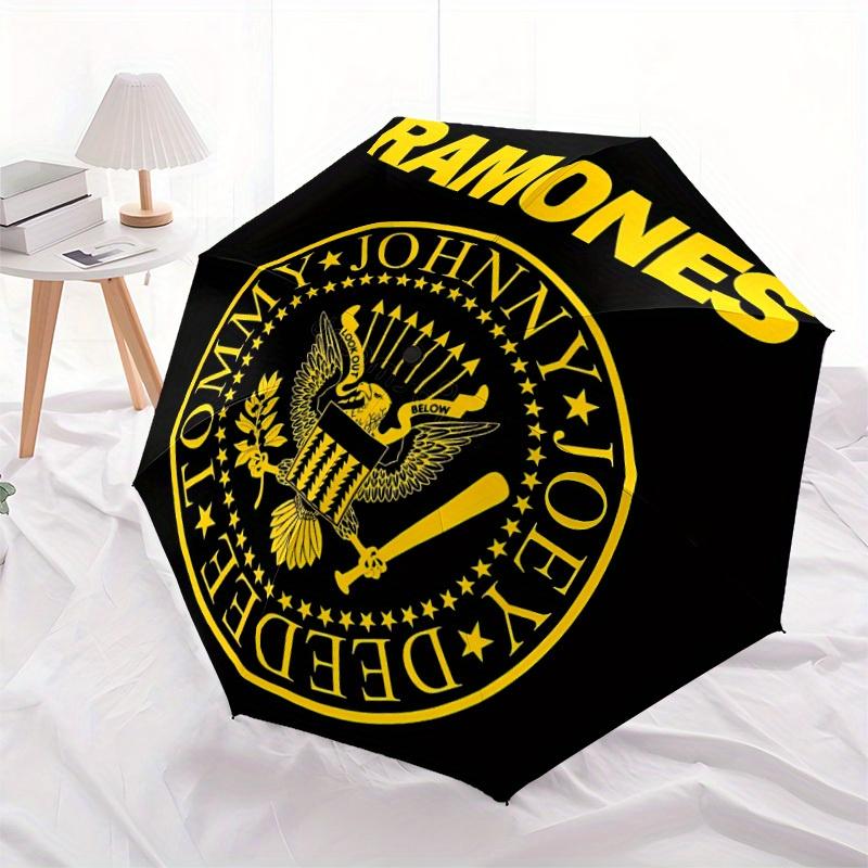 1PC Ramones Seal Automatic Open/Close Umbrella - Compact Travel Umbrella, 8-Rib Heavy-Duty Construction, Ideal Gift a0828165