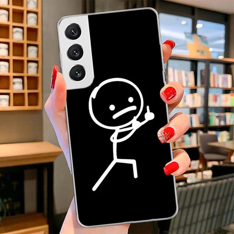 

Cartoon Stickman Matchman Cover Phone Case For Samsung Galaxy S26 S25 Edge S24 Ultra S23 S22 Plus S21 S20 FE Soft Fundas Shell G Samsung S24 FE