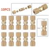 10 Pcs Brass Brake Line Union Fittings Straight Reducer Compression Connector 4.75mm 3/16" OD Hydraulic Brake Lines Pipe