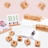New  Wooden Toy Learning Cognitive Game Spelling Words English Number Card Cube Building Block Toys Gifts For