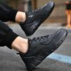 Breathable Men's Sneakers PU Leather Casual Sports Shoes Plus Size 39-48 Non-slip Waterproof Outdoor Trainers for Running Walking