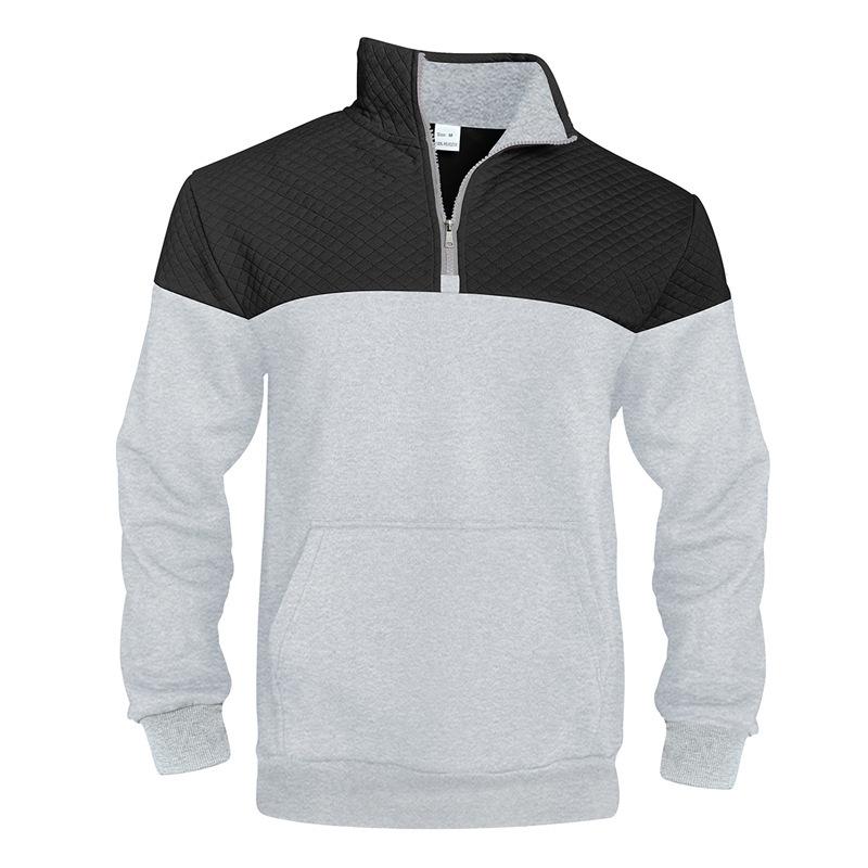 Men S Casual Loose Stand Collar Zip Sweatshirt Winter