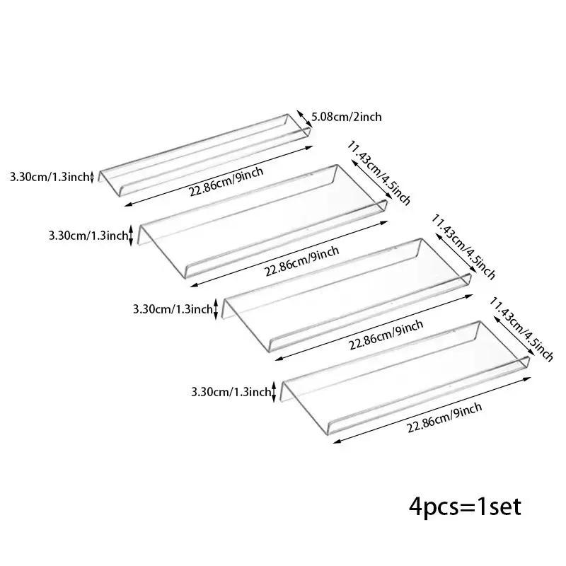 4 Layer Spice Drawer Organizer Adjustable Acrylic Spice Jars Rack Tray Expandable Seasoning Organizer Cabinet Kitchen Shelves