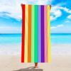 Rainbow Striped Beach Towel Microfiber Quick Dry Bath Towel Soft Sand Free Swimming Pool Travel Yoga Towel for Adults Women Men
