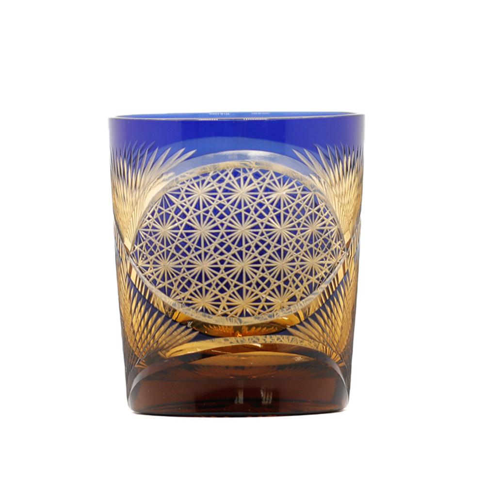 Edo Kiriko Drinking Glass Old Fashioned Crystal Whisky Cup For Scotch Bourbon Hand Cut Design Cocktail Glass With Gift Box 1PC