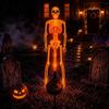 Zasilana energią słoneczną Halloweenowa Szkieletowa Wbijana W Ziemię Lampa LED Szkielet na Trawnik i Rabaty Kwiatowe
