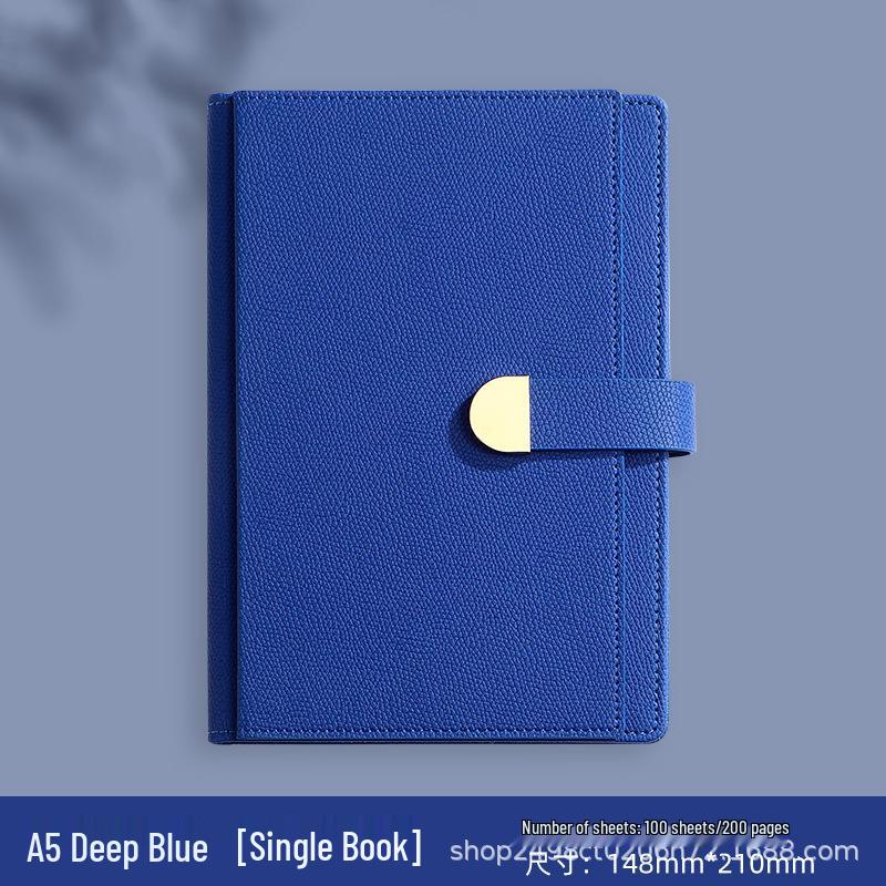 A5 High-Grade Notebook with Buckle, Customizable Logo, Multiple Card Slots, Business Meeting & Office Diary