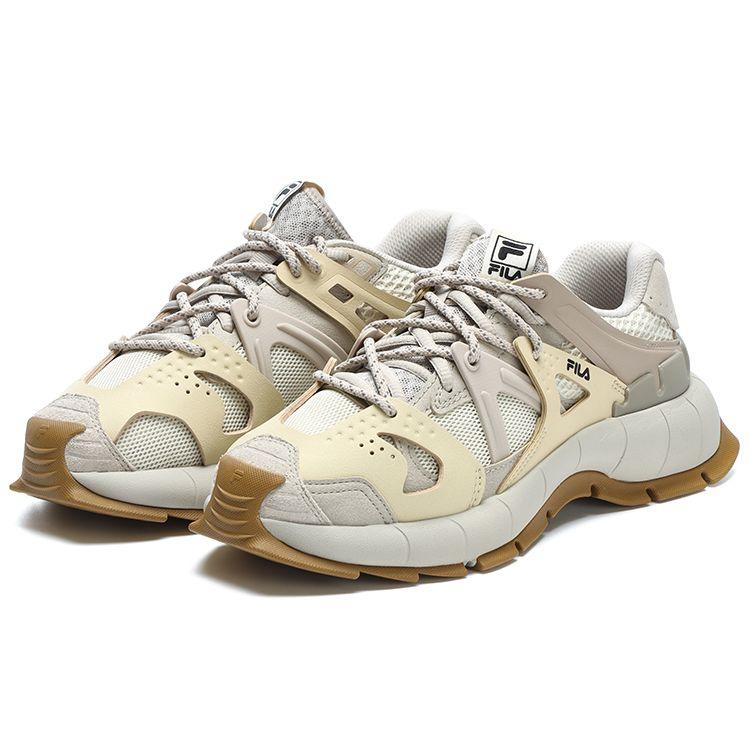 Fila Insetto Fabric Synthetic Leather TPU Modern Fashion Low-Top Dad Shoes Women Sneaker Beige Gray F12W321103FSS