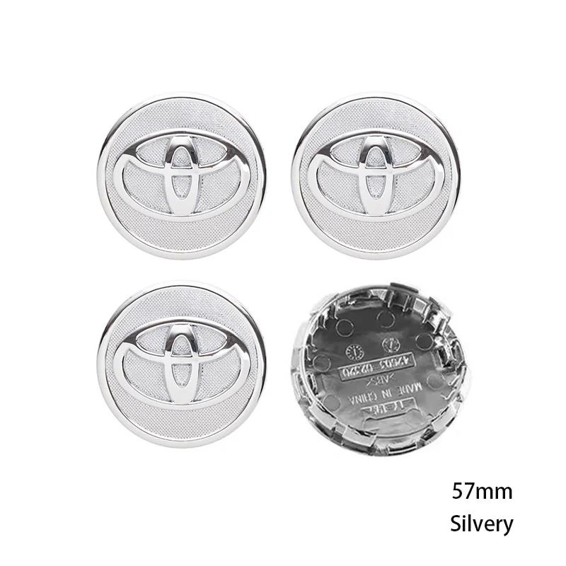 Toyota 2026 New Hub Caps 4Pcs 57/62mm Car Wheel Center Hub Caps Toyota Rav4 Aygo Yaris Corolla Camry Car Tir Car Sticker