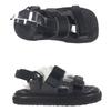 Pristine EMPORIO ARMANI Sandals Logo Design Strap Black Nylon Mens 7 X4P112 Used