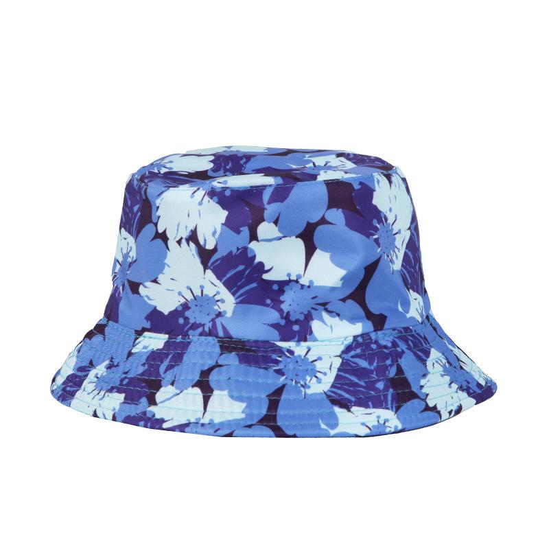 New Summer Women's Sunscreen Breathable Sun Hat Tie-dye Floral Print Bucket Hat Outdoor Sports Casual Fashion Sunshade Basin Cap