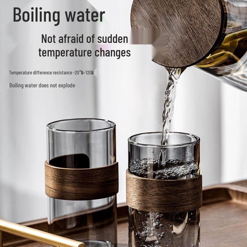 New Chinese Style High-Temp Glass Tea & Water Cup Set