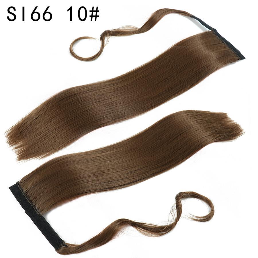 LISI HAIR Synthetic Fibers Are Clipped Onto A Ponytail Hairpin To Extend The Length of A Woman's Hair At High Temperature
