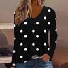 Women's T-Shirt Floral Graphic Flower Elegant Fashion Tee Long Sleeve T-shirts V-Neck Regular Tops Pullover Fall