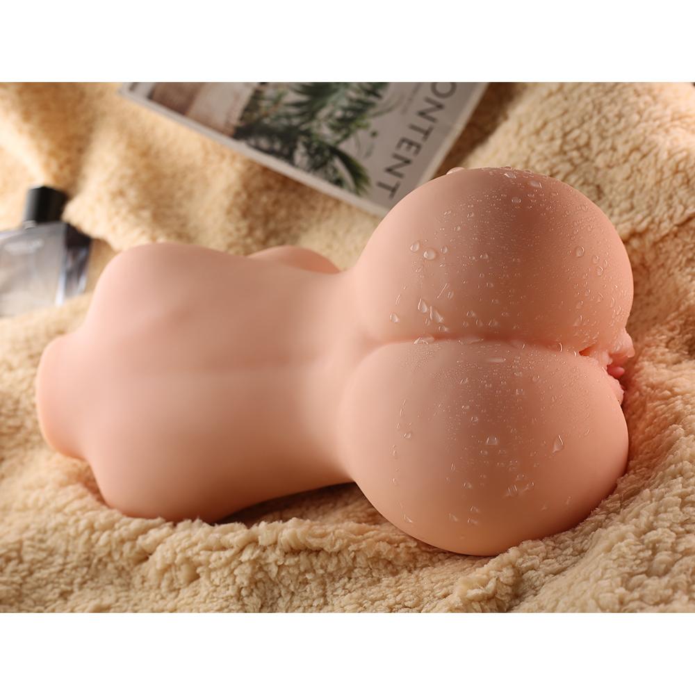 2,5KG Realistická sexuální panenka s ultra měkkou kůží a flexibilním sexuálním trupem, velkými prsy, tlustým zadkem a otvory pro vaginální a anální penetraci
