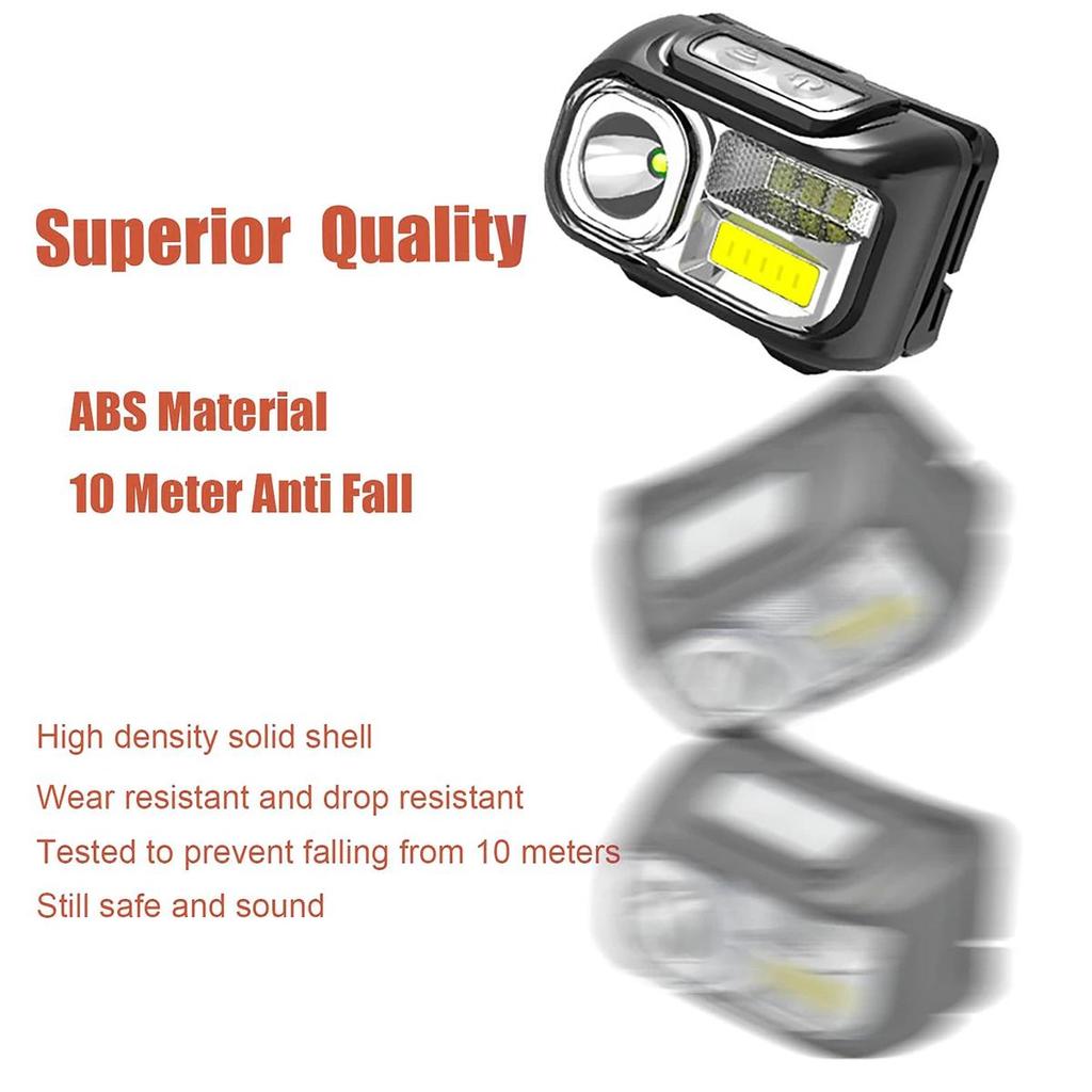 Rechargeable 5 Modes Led Cob Headlamp Usb Work Multifunctional Outdoor Working Lights Camping Headlights Portable Headlight Head