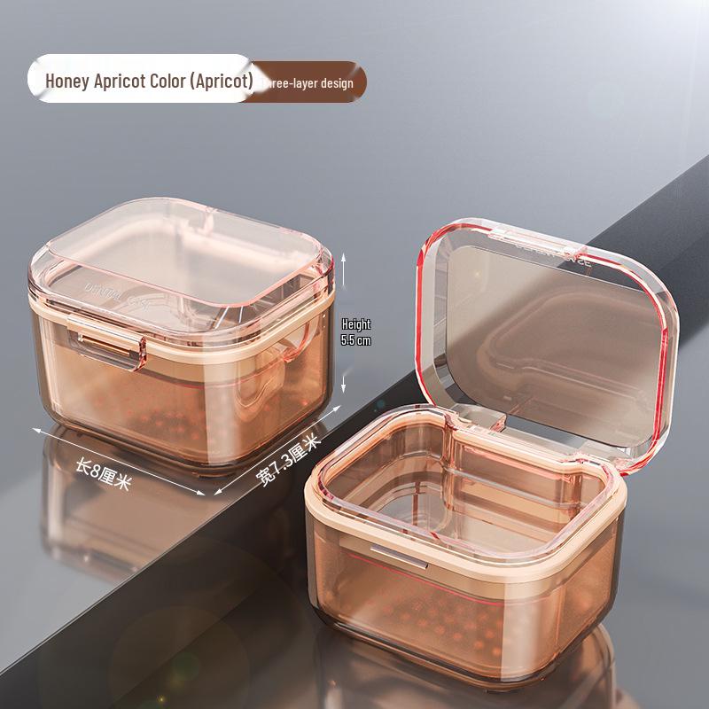 Denture & Retainer Portable Storage & Cleaning Box