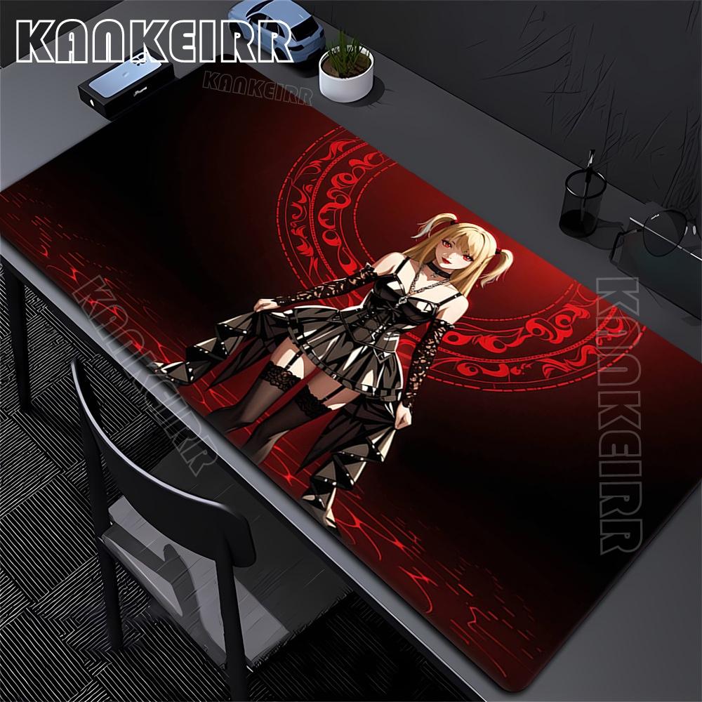 Anime Death Note Mouse Pad Pc Computer Gamer Lock Edge Mousepad Keyboard Cute Misa Amane Light Yagami Extended Deskmat Pc Gaming