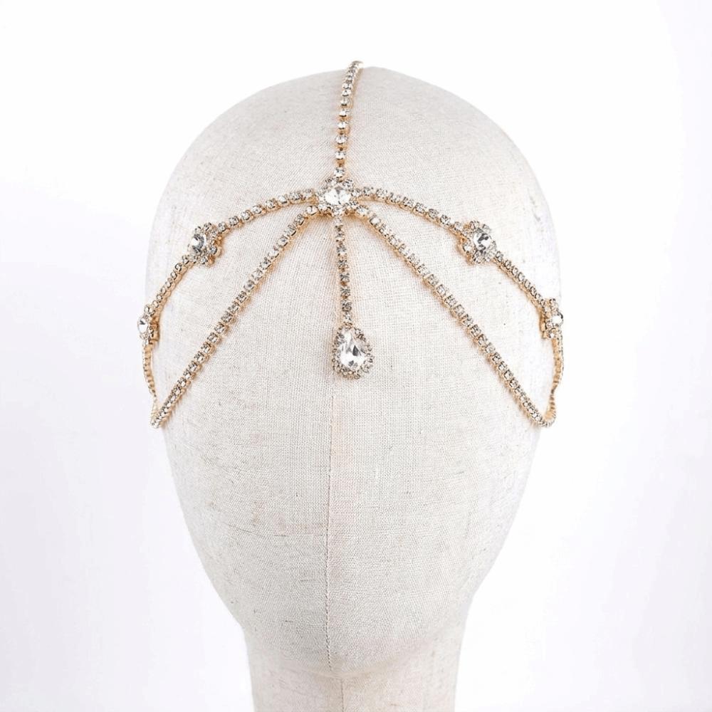 Double Layer Head Jewelry Teardrop Forehead Chain Fashion Hair Chain  Travel