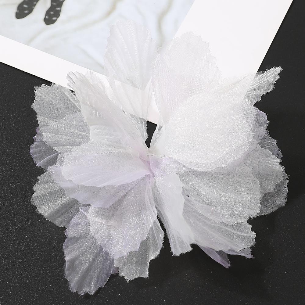 10Pcs 3D Flower Organza Lace Patches Applique For Bridal Wedding Dress Home Gradient Lace Trim Sewing Accessories Room Decora