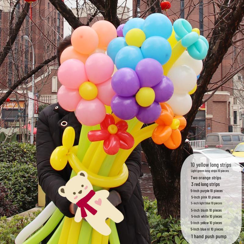 DIY Lily & Sunflower Balloon Kit: Wind Chime & Daisy Weaving