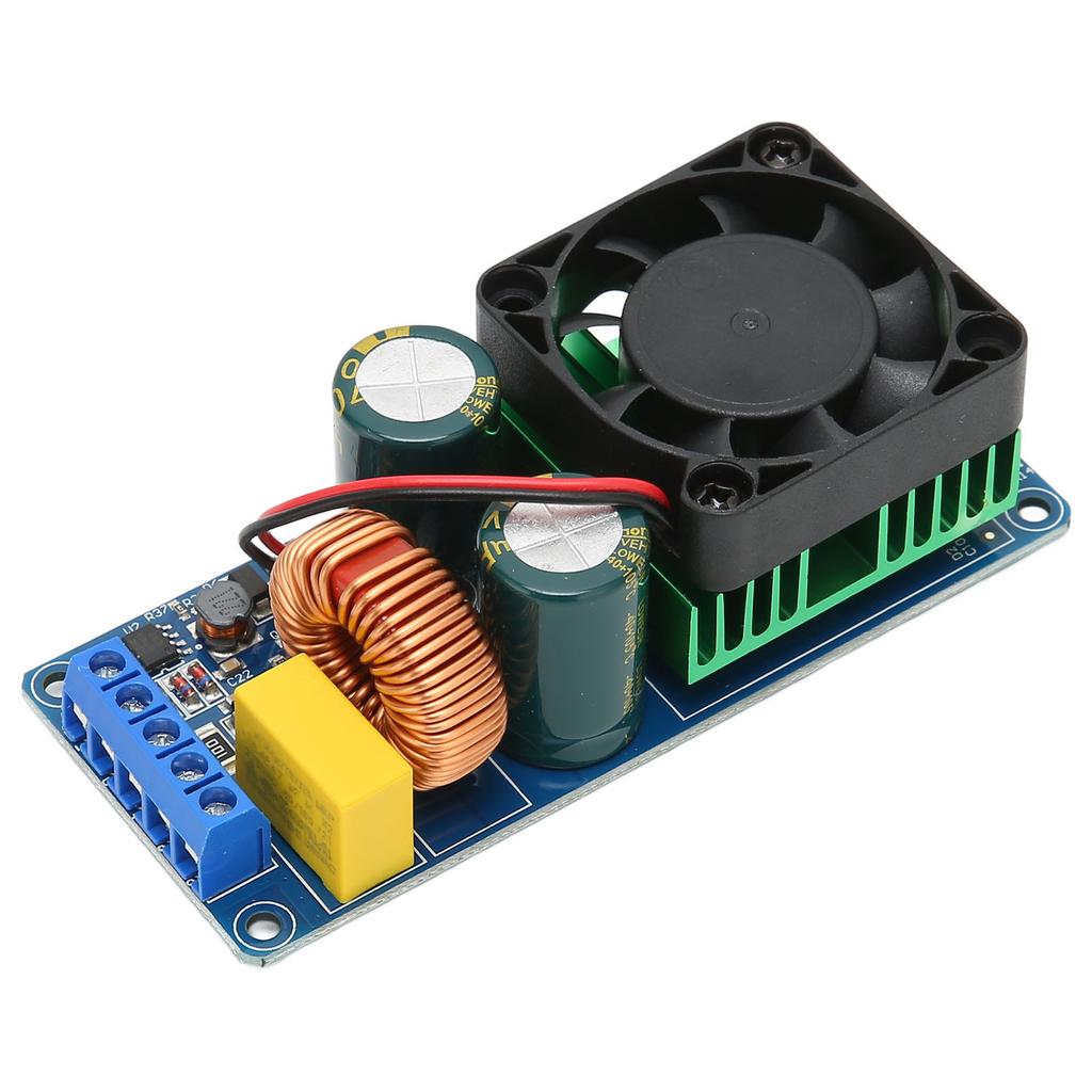 Mono-Kanal-Verstärkerplatine Hohe Leistung 500W Effiziente HiFi-Leistungsverstärkerplatine mit Lüfter für 10-18 Zoll 4-8 Ohm Lautsprecher