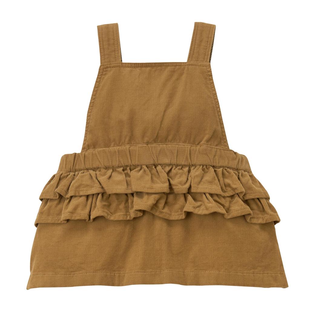 MIKI HOUSE HOT BISCUITS Jumper Skirt Gift Set for Boys and Girls, Baby Clothes, Baby Gift, Beige, 80cm, Box Included, Product Number: 74-9909-686