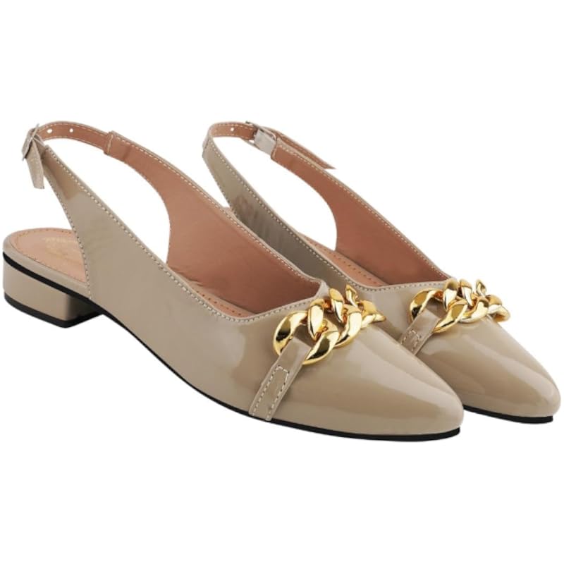Shoetopia Women'S Slip-On Ballet Flats Beige (8 Uk)