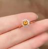 2022 Stylish Yellow Zircon Rhinestone Adjustable Index Ring for Wealth Attraction