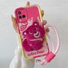 KEYSION Cute 3D Cartoon Plush Case for VIVO Y21 Y21S Y33S Y33T with Lanyard Soft Silicone Shockproof Phone Cover for VIVO T1X