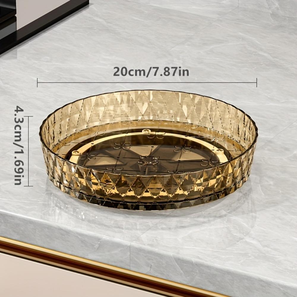 360° Rotatable Kitchen Storage Organizer – Versatile Plastic Tray for Spices, Condiments, and Small Bottles Spice Holder