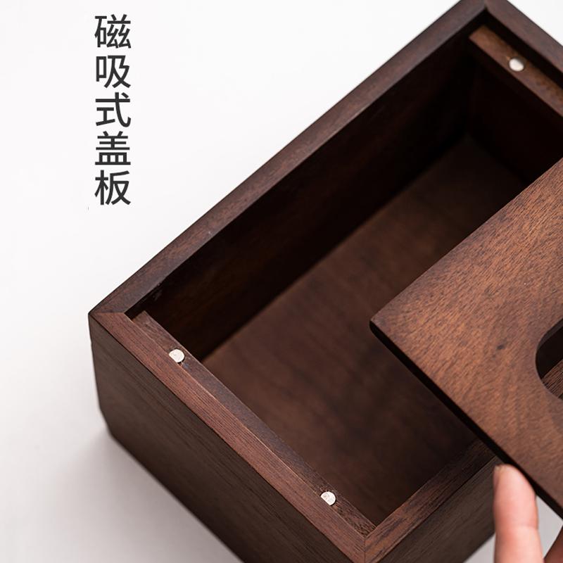 Luxury Walnut Tissue Box, Napkin Holder, Rectangular Storage Rack, Living Room Remote Control Storage Box, Kitchen Supplies