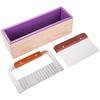 1200ml Silicone Soap Mold with Wooden Box & Cutter - DIY Soap Making Tool Set