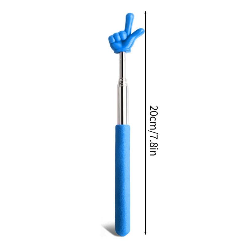 Stainless Finger Pointer Retractable Blackboard Pointer for Teacher Teaching Tool Handheld Reading Stick Stainless Pointer Stick