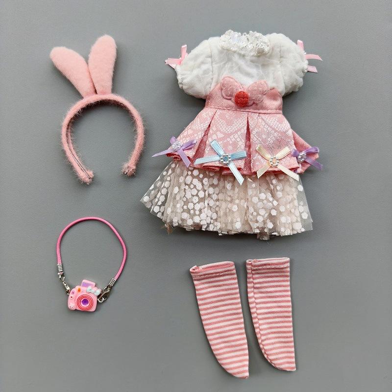 1 Set Furry Cute Winter Suit 1/6 Doll Diy Accessories Dress Up Toy Universal 30Cm Doll'S Clothes For Children Gifts