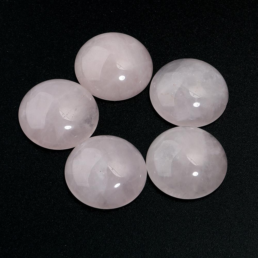 5/10pcs Natural Stone Cabochon Beads Powder Crystal Round Flatback Cabochon Cameo For Jewelry Making DIY Rings Necklace Supplies